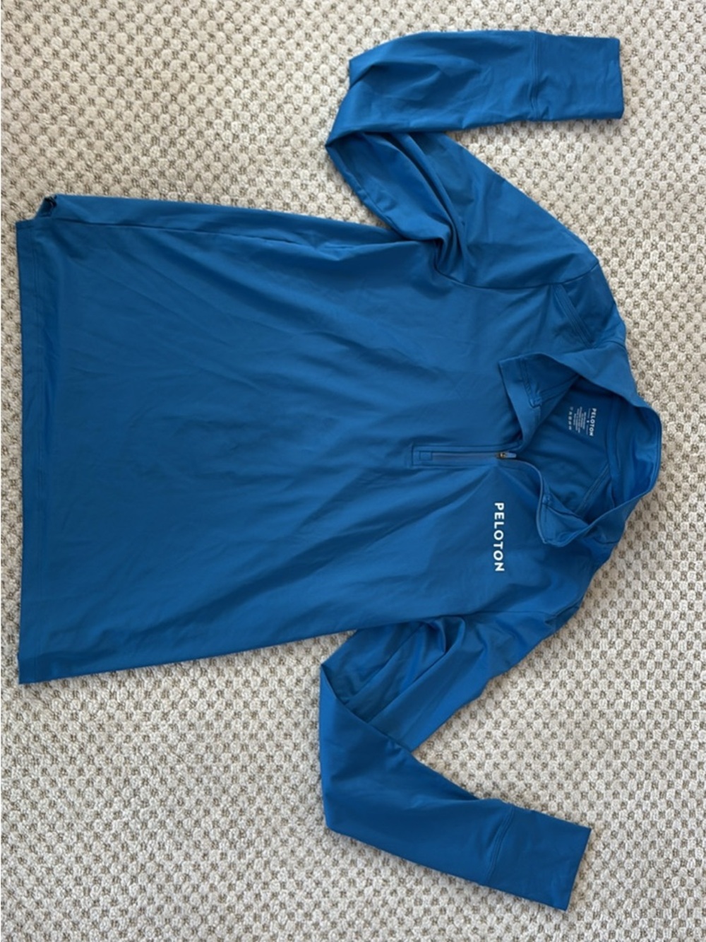 Peloton Men's Long Sleeve Quarter-Zip Top - Royal Blue